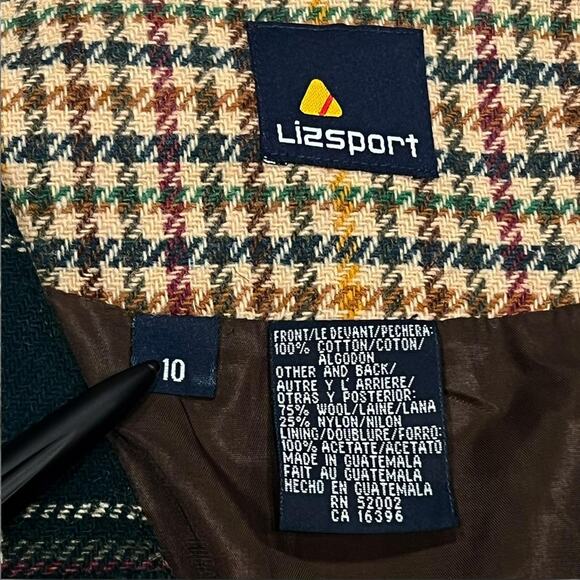 ★ Liz Claiborne Vintage Patchwork Plaid, Floral, & Houndstooth Patterned Vest ★ - Picture 4 of 6